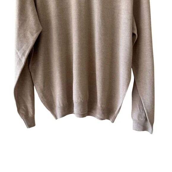 Valda  by Toscana Collection wool sweater Men's Tan  collared SZ XL #2326 - Picture 4 of 14